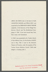 Program for Stella Holt and Langston Hughes memorial