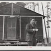 Prominent farmer and member of the land use planning committee speaking at a picnic and barbecue at the CCC (Civilian Conservation Corps) camp after a meeting in the courthouse in Yanceyville. Caswell County, North Carolina.