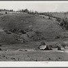 Looking down on farm from Blue Ridge Parkway, Virginia.