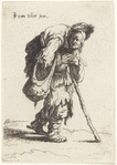 A hunchbacked beggar