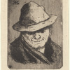 Head of a man wearing a hat