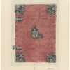 Reliure de velours rouge, décorée d'appliques d'argent émaillé et de coins en argent ciselé, XVIe siècle