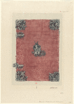 Reliure de velours rouge, décorée d'appliques d'argent émaillé et de coins en argent ciselé, XVIe siècle