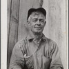 Spanish muskrat trapper by his camp in the marshes. Delacroix Island, Saint Bernard Parish, Louisiana.