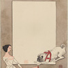 Blank card with a puppet and a dog