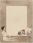 Blank card with a puppet and a dog