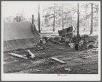 Gravel pit camp near Camp Beauregard, Alexandria, Louisiana. Construction workers living on government property.