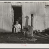 Shacks lived in by migratory laborers on road between Belle Glade, and Pahokee, Florida.