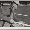 Fishing from bridge, Sarasota trailer park, Sarasota, Florida.