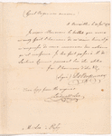 Letter from Count de Vergennes to Arthur Lee