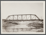 View of railroad bridge over canal. Canoe Place, Southampton