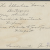 "The Illahee House,"antiques. North side Montauk Highway, near 5 1/2 miles to Good Ground (Hampton Bays) mile post. Hampton Bays, Southampton
