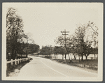 View of mill pond and old gristmill (on left) at Beaverdam. South side Montauk Highway. Built about 1747. Westhampton, Southampton