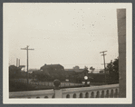 View of Sag Harbor Railroad Station. From Hotel Bay View, east side Main Street, looking west. Sag Harbor, Southampton