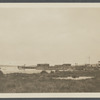 View from foot of 3rd Street of Greenport Harbor, showing railroad wharf. Greenport, Southold