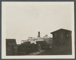View of steamboat "Shinnecock" at Greenport Wharf. Greenport, Southold