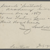 Second Southold Academy building. S.E. of Horton's Lane and railroad tracks, opened December 10, 1867. Southold, Southold