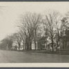 The Huntting's house. On the left are the Presbyterian Chapel/Church and Parsonage. South of David's Lane. East Hampton, East Hampton