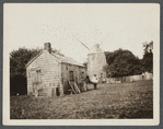 Photo of Mulford barn, windmill and Payne cottage. East side Main Street, south of Dunemere Lane. East Hampton, East Hampton