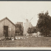 Photo of Mulford barn, windmill and Payne cottage. East side Main Street, south of Dunemere Lane. East Hampton, East Hampton