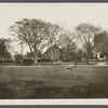 John Howard Payne's cottage. St. Luke's Episcopal Church on right. The church occupied the Payne cottage for a time. East side Main Street. East Hampton, East Hampton