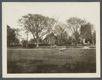 John Howard Payne's cottage. St. Luke's Episcopal Church on right. The church occupied the Payne cottage for a time. East side Main Street. East Hampton, East Hampton