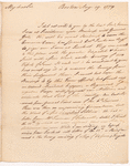 Letter to an unidentified correspondent