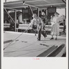 Shuffleboard enthusiasts. Sarasota trailer park, Sarasota, Florida.