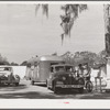 Trailer in Sarasota trailer park. Sarasota, Florida.