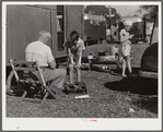 Getting ready to go fishing. Sarasota trailer park, Sarasota, Florida.