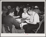 Guests at Sarasota trailer park, Sarasota, Florida, playing "bingo".