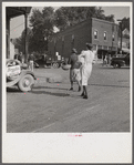 Mountain people with groceries and supplies. Jackson, Breathitt County, Kentucky.