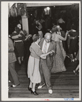 Dances are held regularly for the entertainment of guests at Sarasota trailer park. Sarasota, Florida.