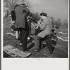 Spectators picnicking before the Point-to-Point Cup race of the Maryland Hunt Club. Worthington Valley, near Glyndon, Maryland.