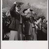 Spectators at the Point-to-Point Cup race of the Maryland Hunt Club. Worthington Valley, near Glyndon, Maryland.