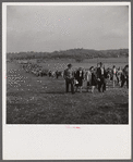 Spectators at the Point-to-Point Cup race of the Maryland Hunt Club. Worthington Valley, near Glyndon, Maryland.