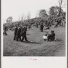 Spectators at the Point to Point Cup race of the Maryland Hunt Club. Worthington Valley near Glyndon, Maryland.