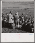 Spectators at the Point to Point Cup race of the Maryland Hunt Club. Worthington Valley, near Glyndon, Maryland.