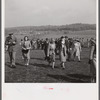 Spectators at the Point to Point Cup race of the Maryland Hunt Club. Worthington Valley, near Glyndon, Maryland.