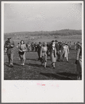 Spectators at the Point to Point Cup race of the Maryland Hunt Club. Worthington Valley, near Glyndon, Maryland.