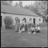 Ted Shawn and unidentified others rehearsing at Jacob's Pillow