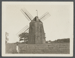Gardiner's Windmill. East side Main Street, south of Gardiner's House of street leeding to Maidstone Inn. East Hampton, East Hampton