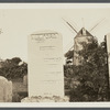 Burial Ground.  Thomas Gardiner's windmill in background. East side Main Street, south of street leading to Maidstone Inn. East Hampton, East Hampton