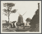 Burial Ground.  Thomas Gardiner's windmill in background. East side Main Street, south of street leading to Maidstone Inn. East Hampton, East Hampton