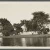 Burial Ground.  Thomas Gardiner's windmill in background. Tom's Pond (front view). East side Main Street, south of street leading to Maidstone Inn. East Hampton, East Hampton