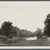 Photo of Town Pond and burial gound (oldest burial ground). Main Street. East Hampton, East Hampton