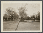 Photo of Town Pond and burial gound (oldest burial ground). West side Main Street. East Hampton, East Hampton
