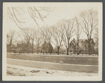 View of houses on west side Main Street and south side of Buell's Lane. East Hampton, East Hampton