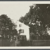 Samuel Hedges house on left.  West side Main Street, west of the Village Green. East Hampton, East Hampton