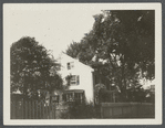 Samuel Hedges house on left.  West side Main Street, west of the Village Green. East Hampton, East Hampton